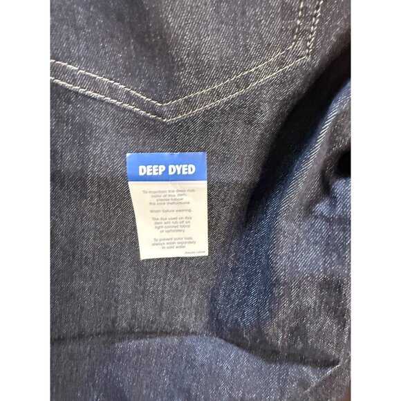 Riders By Lee Womens Mid Rise‎ Capri Jeans Dark Wash Stretch Denim Size 8M - Picture 4 of 14